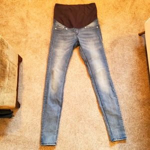 H&M Mama Super Skinny high rib jeans sz US 6